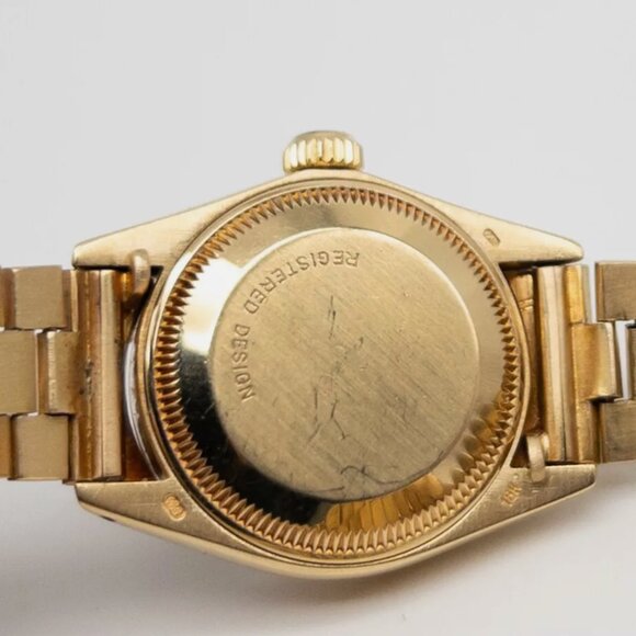 Rolex Ladies President 18k Yellow Gold Blue Dial Watch main image 4